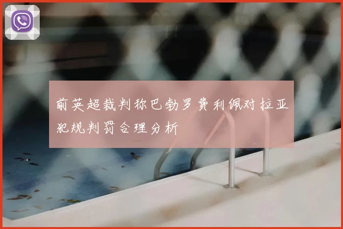 前英超裁判称巴勃罗费利佩对拉亚犯规判罚合理分析
